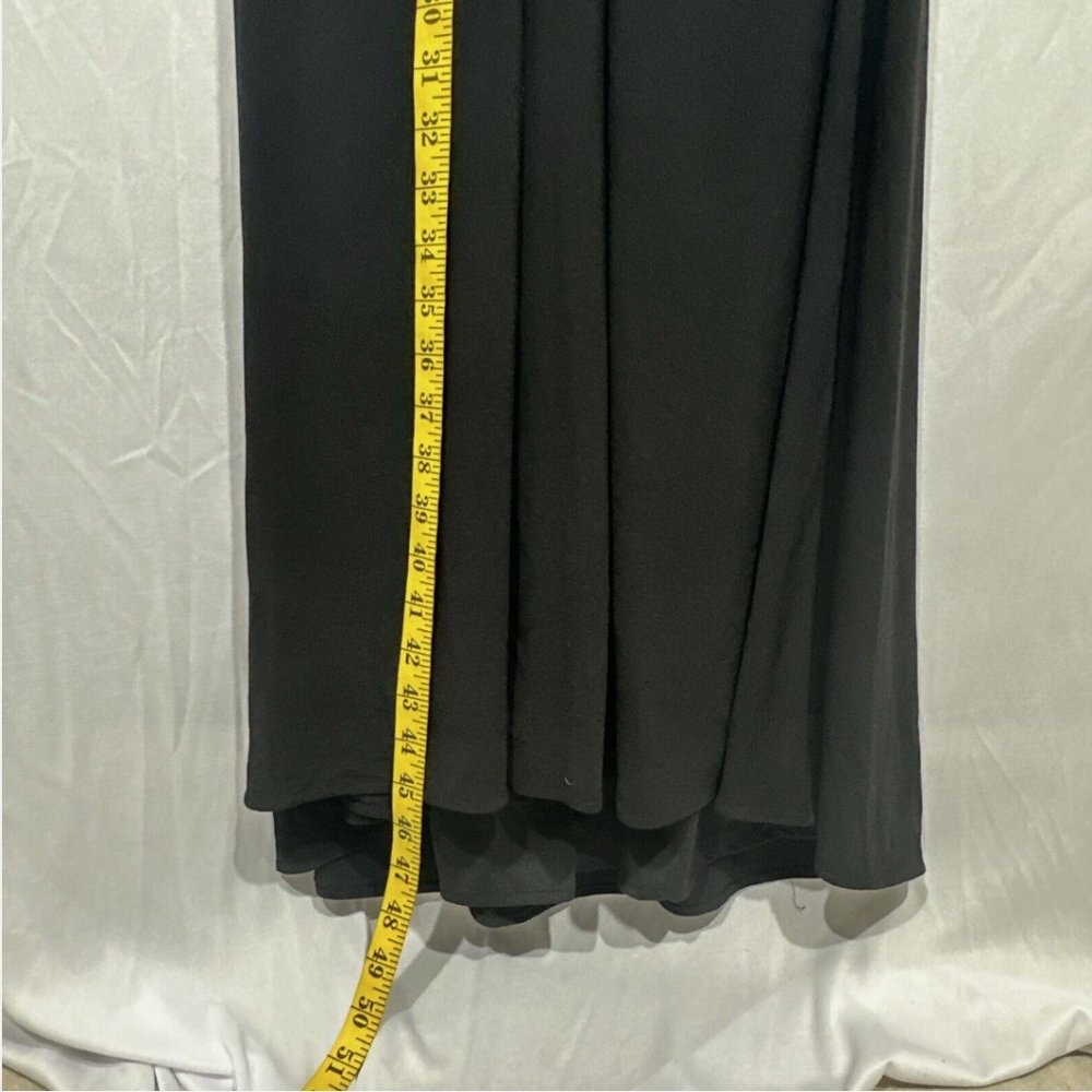 NWT $398 Mac Duggal Long Sleeve‎ Puff Shoulder Cut Out Gown Black [ SZ 6 ] #Q449 - Picture 6 of 16